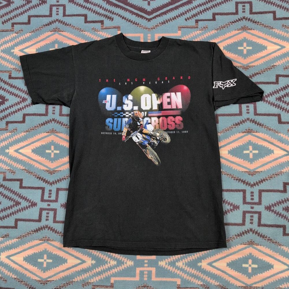 Vintage FOX Racing 1998 U.S. OPEN SUPERCROSS MGM GRAND SIZE LARGE Jeremy McGrath